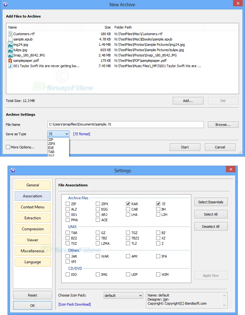 Bandizip ภาพหน้าจอ 2