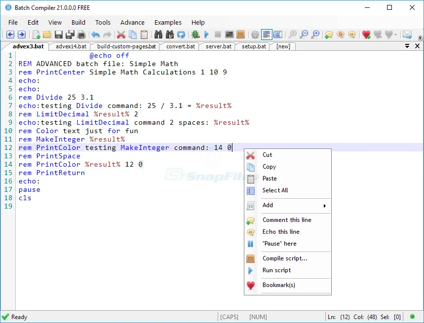 Batch Compiler ภาพหน้าจอ 1