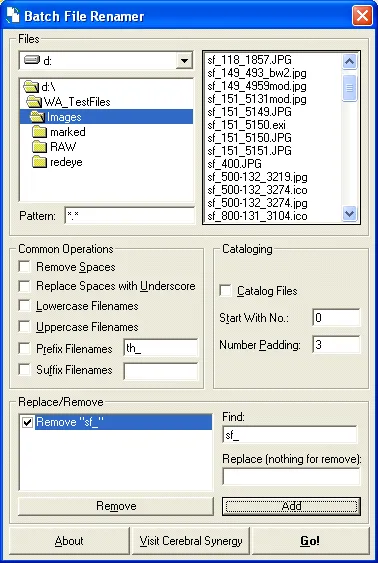 Batch File Renamer ภาพหน้าจอ 1