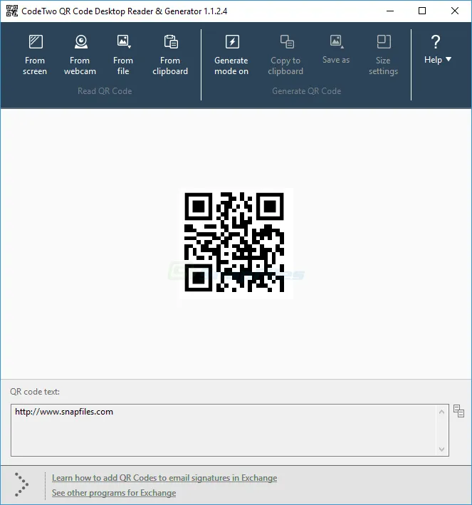 CodeTwo QR Code Desktop Reader and Generator ภาพหน้าจอ 1