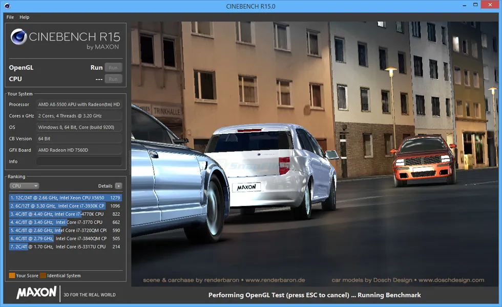 MAXON CINEBENCH ภาพหน้าจอ 1