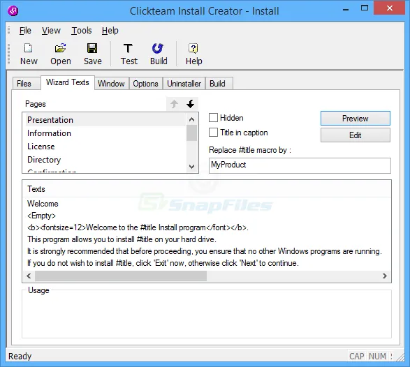 Clickteam Install Creator ภาพหน้าจอ 2