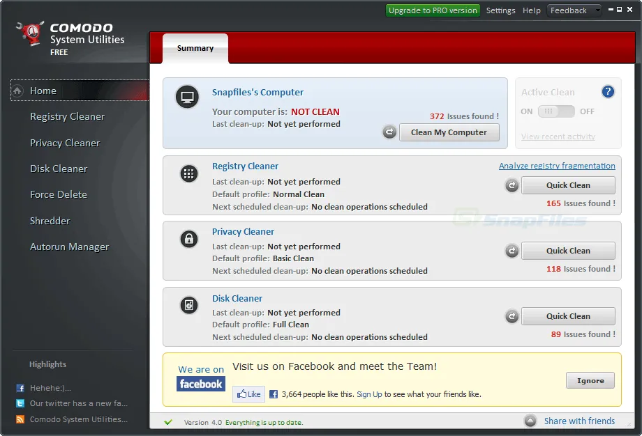 Comodo System Utilities ภาพหน้าจอ 1