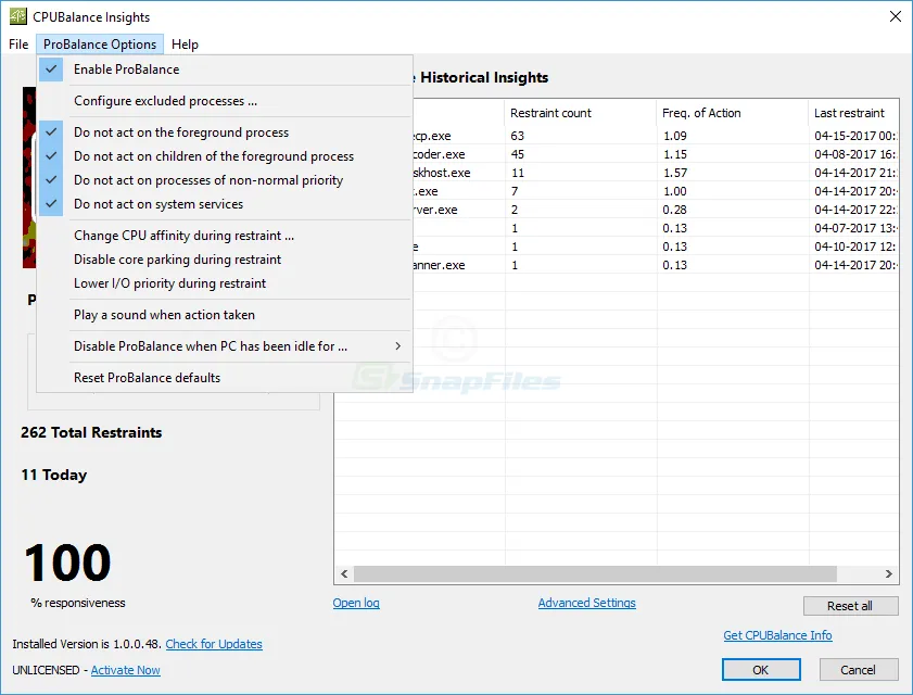 CPUBalance ภาพหน้าจอ 2