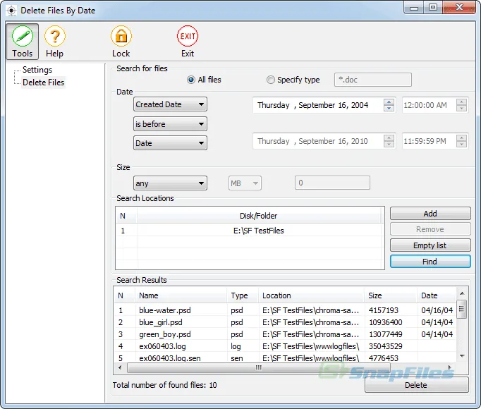 Delete Files By Date ภาพหน้าจอ 1