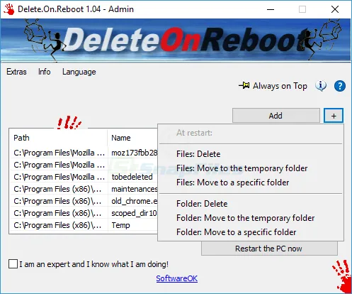 Delete.On.Reboot ภาพหน้าจอ 2