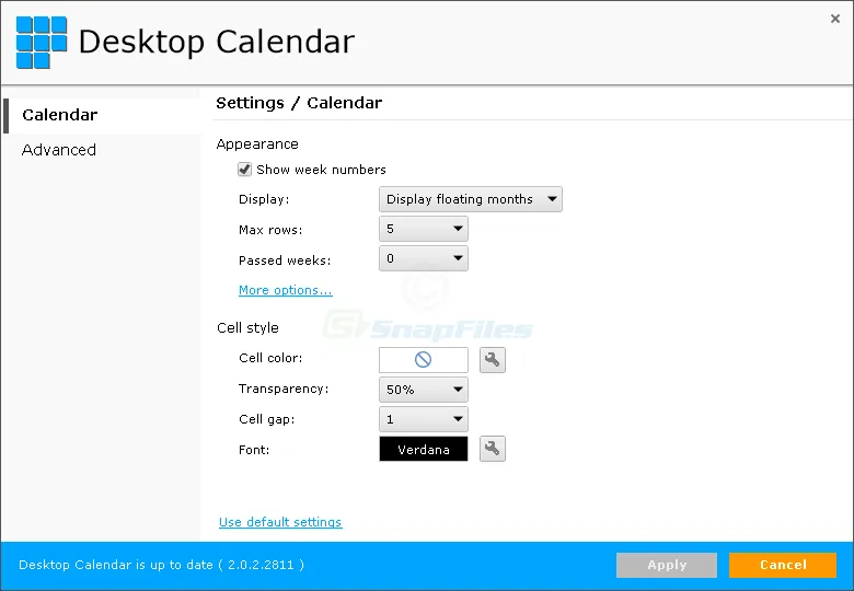 DesktopCal ภาพหน้าจอ 2