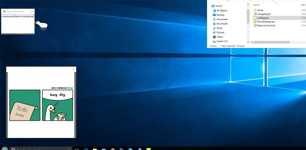 Desktop Goose ภาพหน้าจอ 1