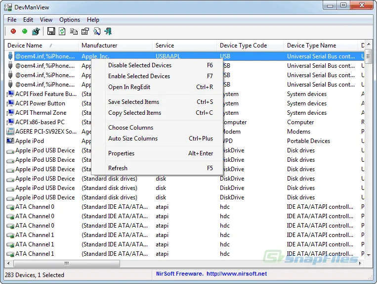 DevManView ภาพหน้าจอ 1