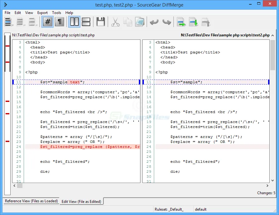 DiffMerge ภาพหน้าจอ 1