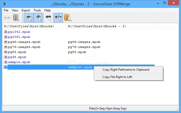 DiffMerge ภาพหน้าจอ 2