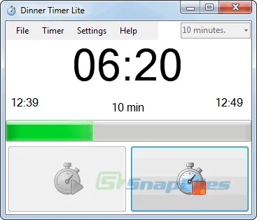 Dinner Timer Lite ภาพหน้าจอ 1