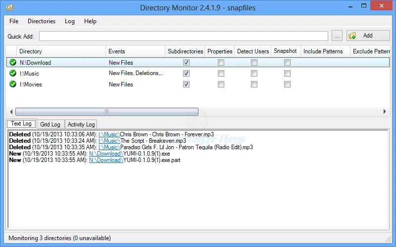 Directory Monitor ภาพหน้าจอ 1