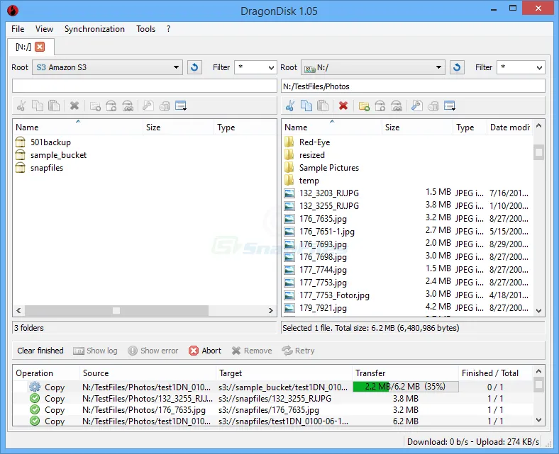 DragonDisk ภาพหน้าจอ 1