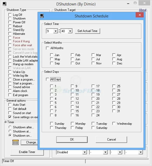 DShutdown ภาพหน้าจอ 2