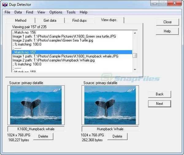 DupDetector ภาพหน้าจอ 1