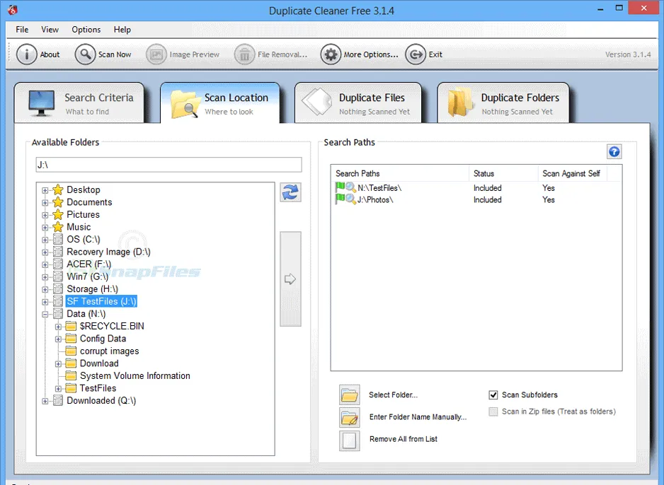 Duplicate Cleaner Free ภาพหน้าจอ 2