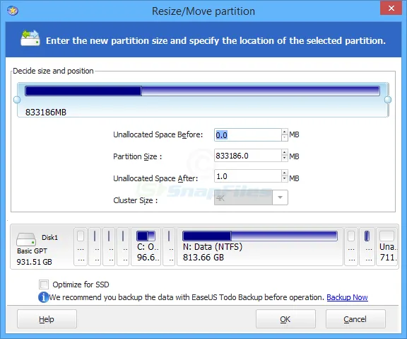 EaseUS Partition Master ภาพหน้าจอ 2