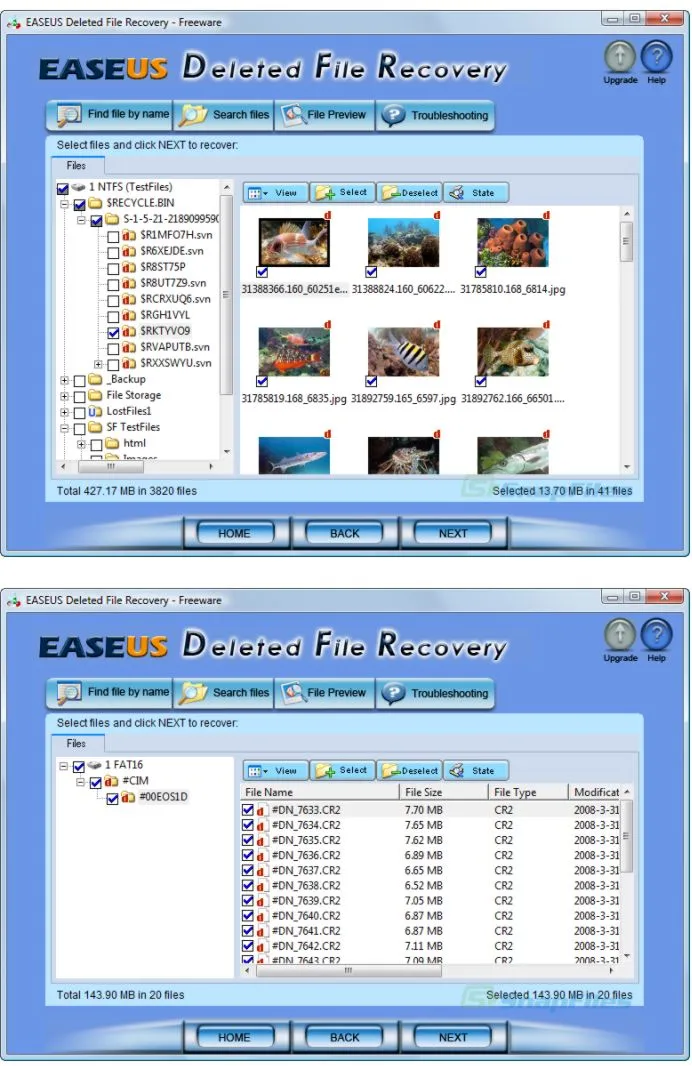 EaseUS Deleted File Recovery ภาพหน้าจอ 2