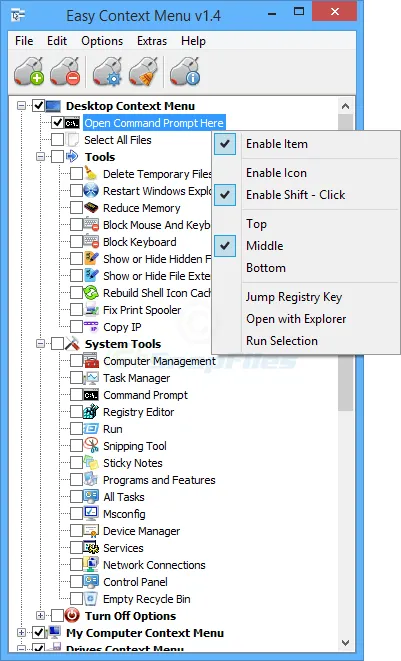 Easy Context Menu ภาพหน้าจอ 1