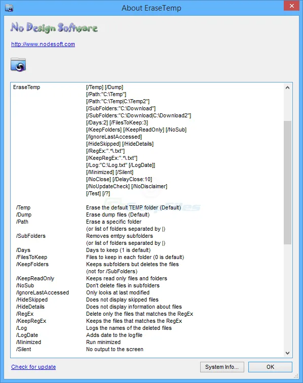 EraseTemp ภาพหน้าจอ 2