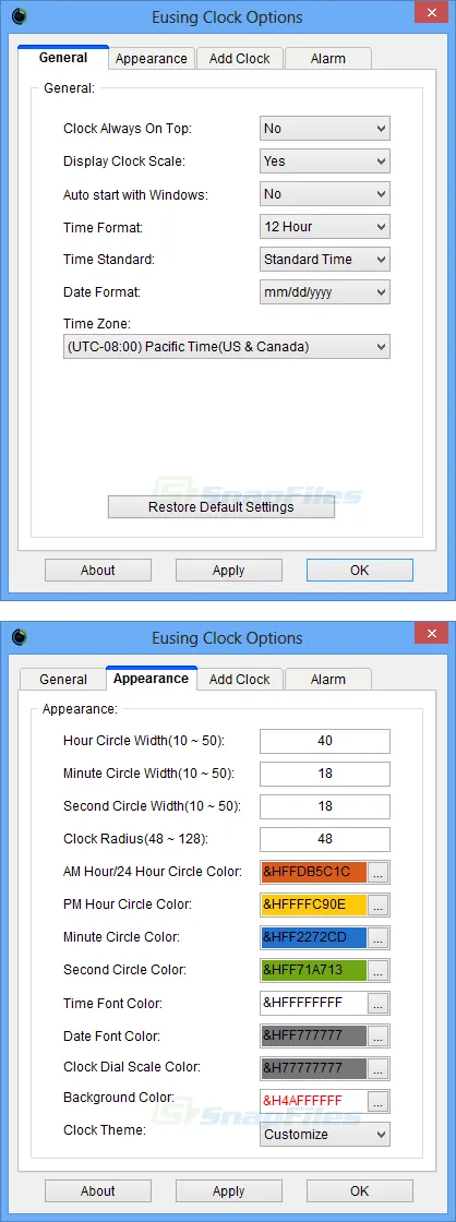 Eusing Clock ภาพหน้าจอ 2