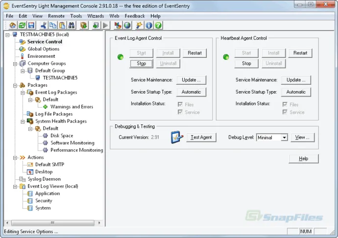 EventSentry Light ภาพหน้าจอ 2