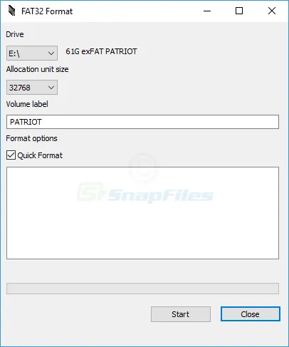 Fat32 Format ภาพหน้าจอ 1