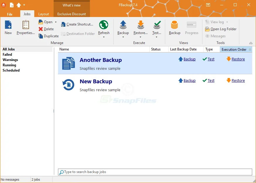 FBackup ภาพหน้าจอ 1