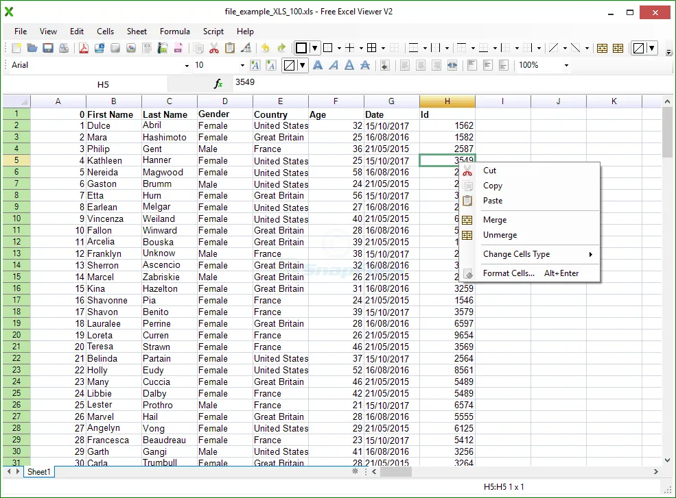 Free Excel Viewer ภาพหน้าจอ 1