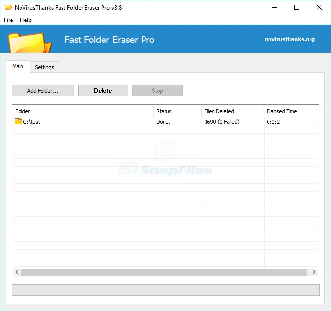 Fast Folder Eraser Pro ภาพหน้าจอ 1