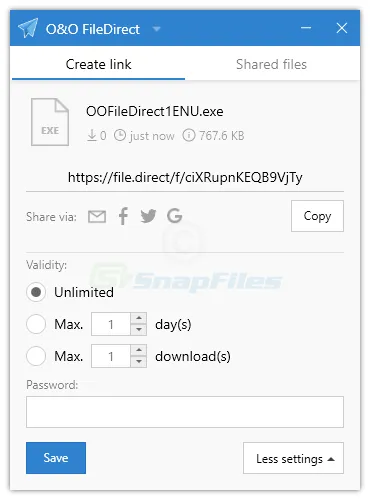 O&O FileDirect ภาพหน้าจอ 2