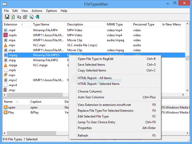 FileTypesMan ภาพหน้าจอ 1