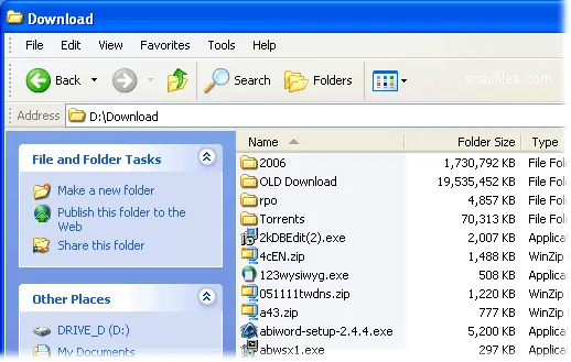 Folder Size ภาพหน้าจอ 1