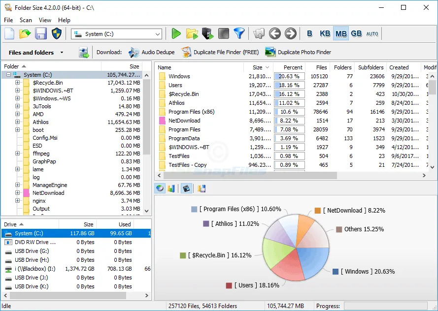 MindGems Folder Size ภาพหน้าจอ 1