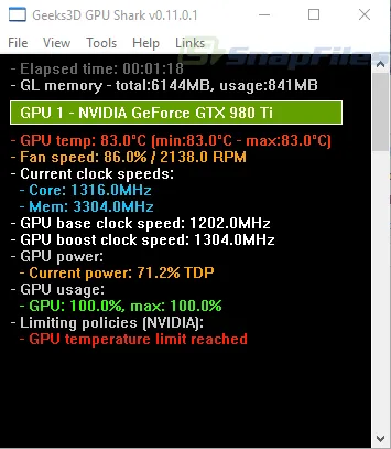 GPU Shark ภาพหน้าจอ 1