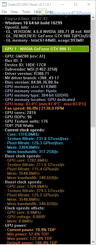 GPU Shark ภาพหน้าจอ 2