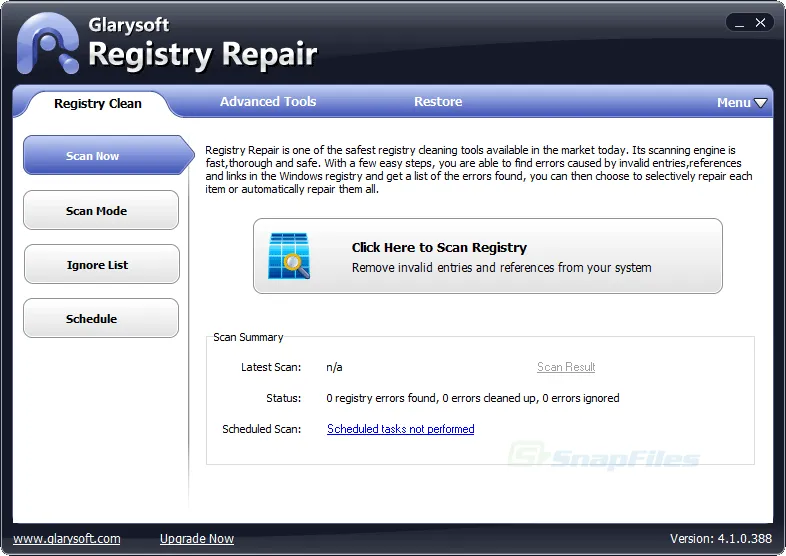 Glary Registry Repair ภาพหน้าจอ 1