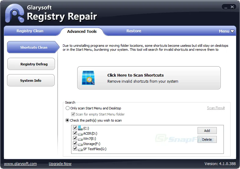 Glary Registry Repair ภาพหน้าจอ 2