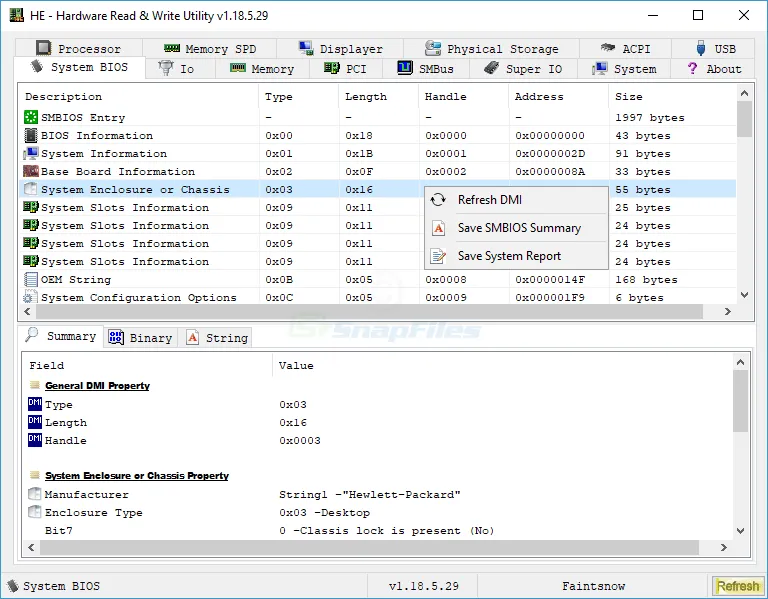 HE - Hardware Read and Write Utility ภาพหน้าจอ 2