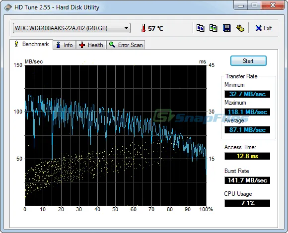 HD Tune ภาพหน้าจอ 1