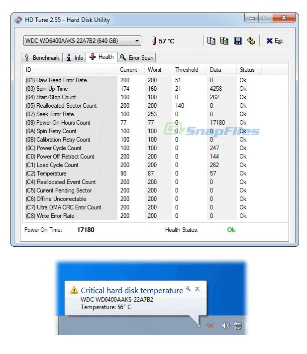 HD Tune ภาพหน้าจอ 2