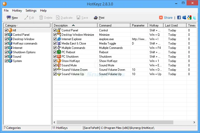 HotKeyz ภาพหน้าจอ 1