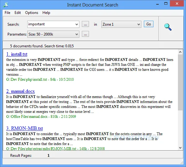 Instant Document Search ภาพหน้าจอ 1