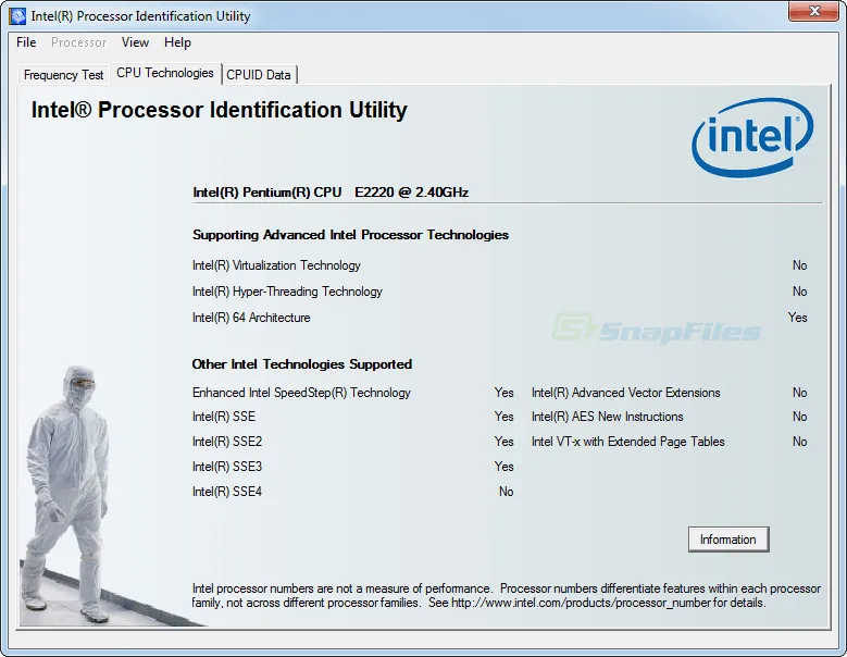 Intel Processor Identification Utility ภาพหน้าจอ 2