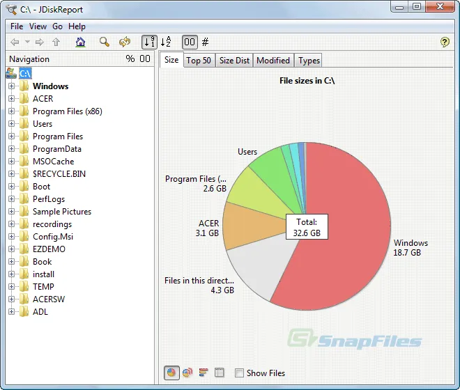 JDiskReport ภาพหน้าจอ 1