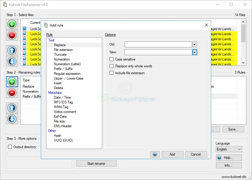 KuKnet FileRenamer ภาพหน้าจอ 2