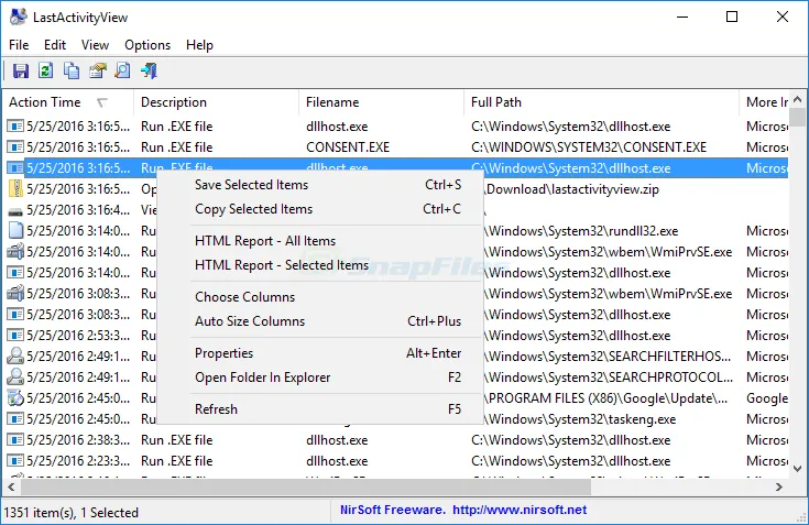 LastActivityView ภาพหน้าจอ 1