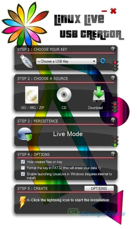 LiLi USB Creator (Linux Live) ภาพหน้าจอ 1