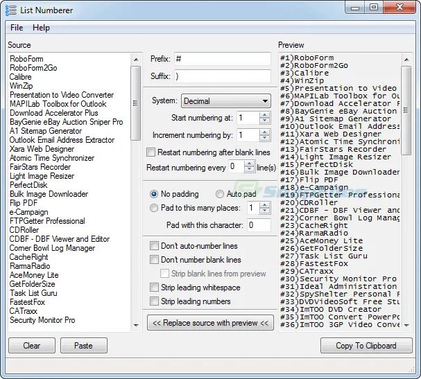 List Numberer ภาพหน้าจอ 1